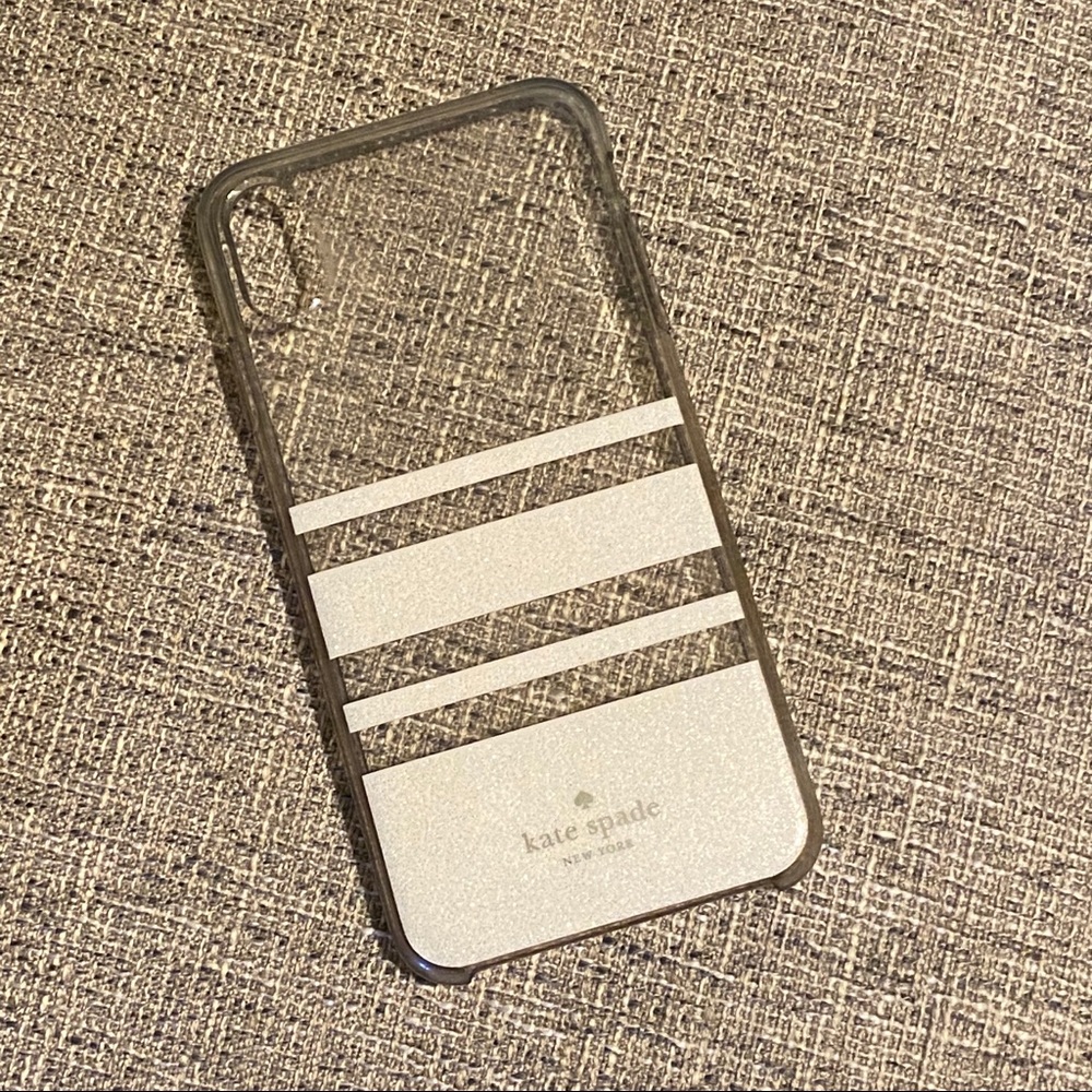 Kate Spade iPhone XS Max Clear Stripe Case